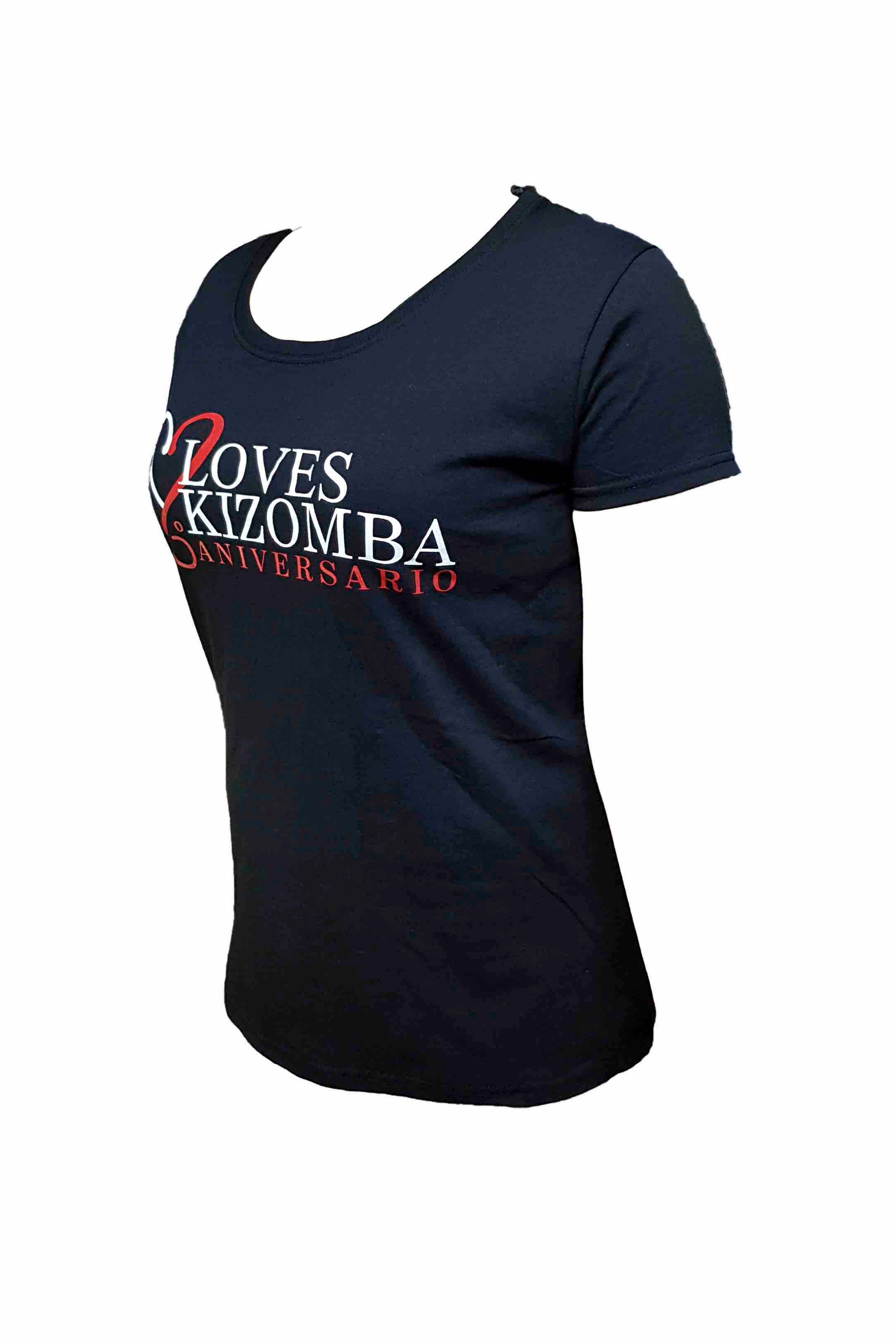 Camiseta Negra de Mujer - LovesKizomba 6ºAniversario - LovesKizomba